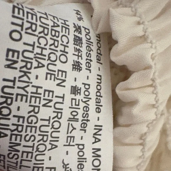 Zara Strapless Cream and Black Dress - Picture 3 of 3